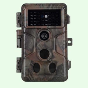 Wildkamera jagd 64MP 1296p Überwachungskameras und Bewegungsmelder Nachtsicht max. Entfernung bis 100Füße, 0,1s Trigger Geschwindigkeit, Wasserdicht IP66 | A323