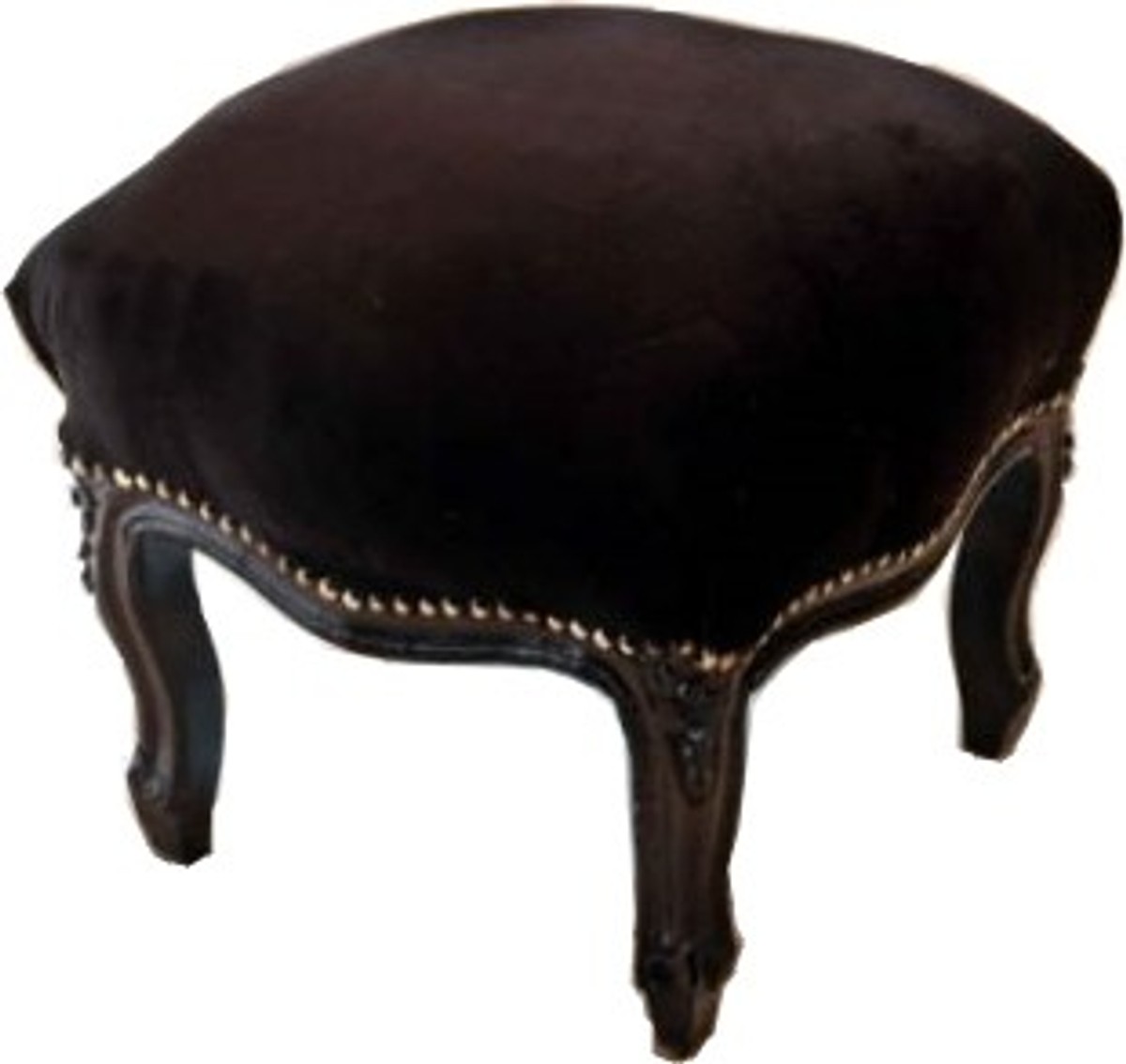 Casa Padrino Barock FuÃhocker Schwarz / Schwarz