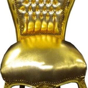 Barock Esszimmer Stuhl Gold / Gold