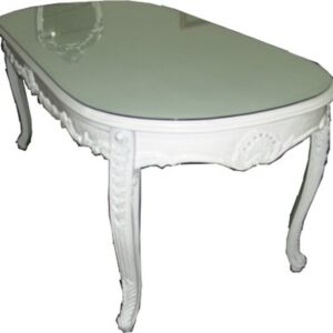 Baroque Dinner Table White Oval