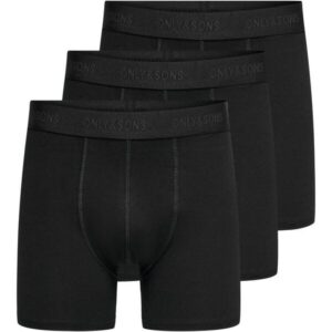 ONLY and SONS ONSFITZ SOLID BOXER 3PACK NOOS Boxershort schwarz