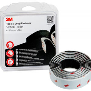 3M Haken- und Schlaufenband SJ352B, 25 mm x 1,25 m, schwarz