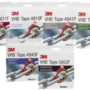 3M VHB Hochleistungsklebeband 5952F, 19 mm x 3 m, schwarz