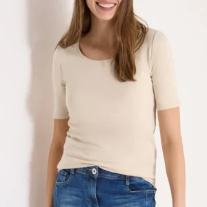 Basic T-Shirt mit Rundhals in Unifarbe