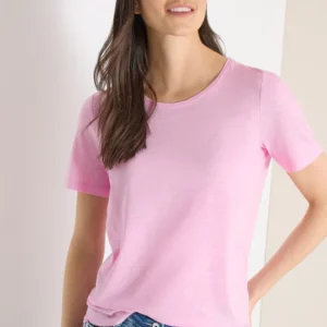 Basic T-Shirt mit Rundhals in Unifarbe