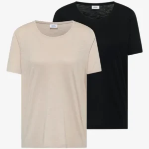 Basic T-Shirt mit Rundhals im 2er-Pack