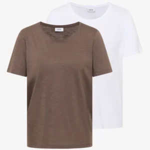 Basic T-Shirt mit Rundhals im 2er-Pack
