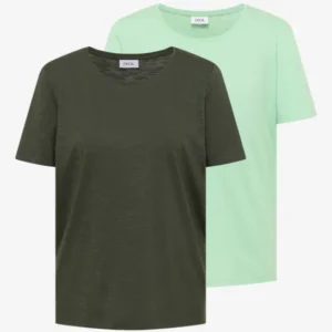 Basic T-Shirt mit Rundhals im 2er-Pack