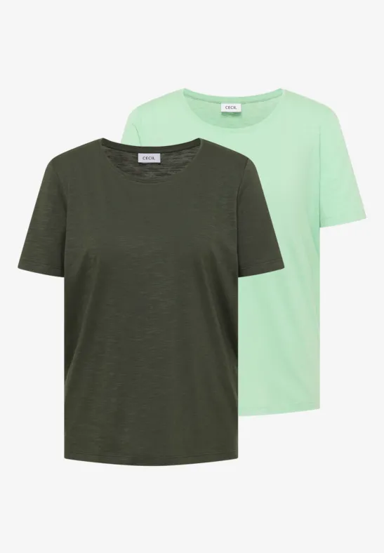 Basic T-Shirt mit Rundhals im 2er-Pack