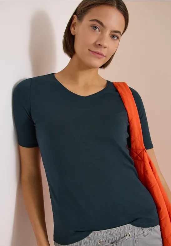 Basic T-Shirt aus Baumwolle