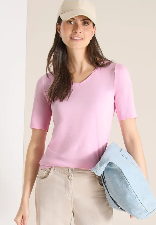 Basic T-Shirt aus Baumwolle