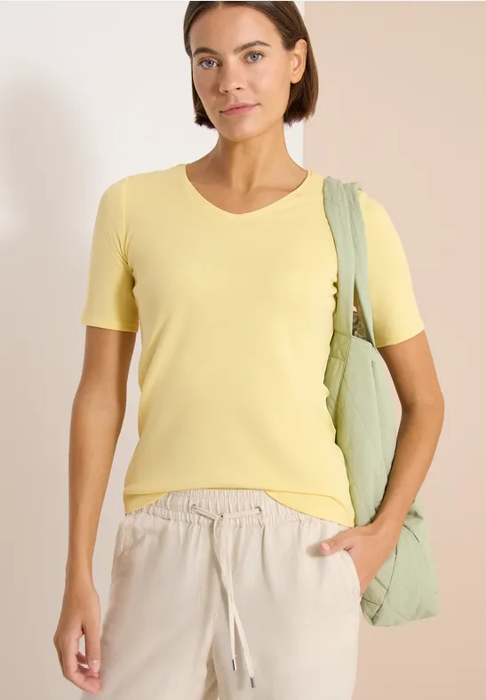 Basic T-Shirt aus Baumwolle