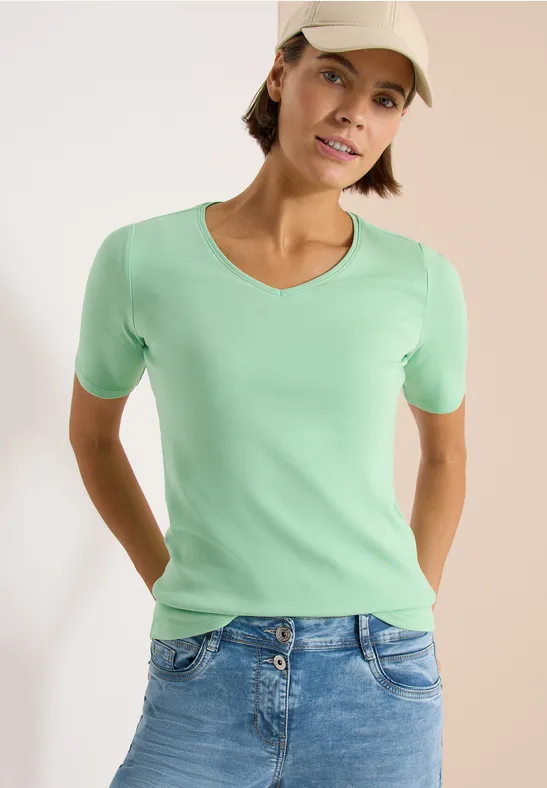 Basic T-Shirt aus Baumwolle