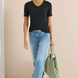 Basic T-Shirt aus Baumwolle