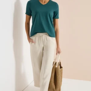 Basic T-Shirt mit Kurzarm und V-Neck