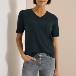 Basic T-Shirt mit Kurzarm und V-Neck