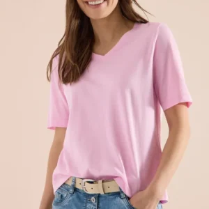 Basic T-Shirt mit Kurzarm und V-Neck