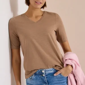 Basic T-Shirt mit Kurzarm und V-Neck