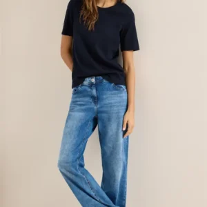 Basic T-Shirt in Rippstruktur