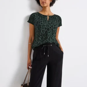 Print-Shirt mit Cut-Out