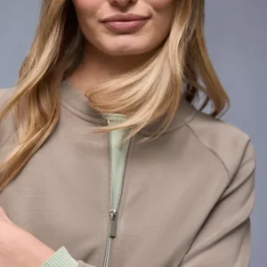 Silk-Look Jacke mit Zipper