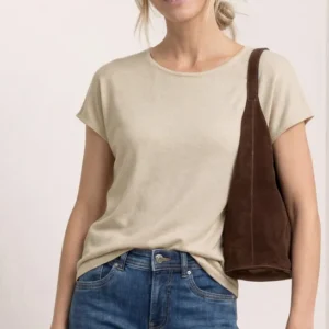 Kurzarm Shirt mit U-Boot-Ausschnitt