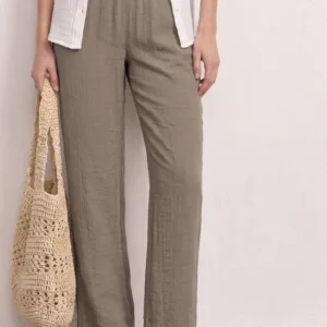 Wide Leg Hose mit Gürtel im Casual Fit