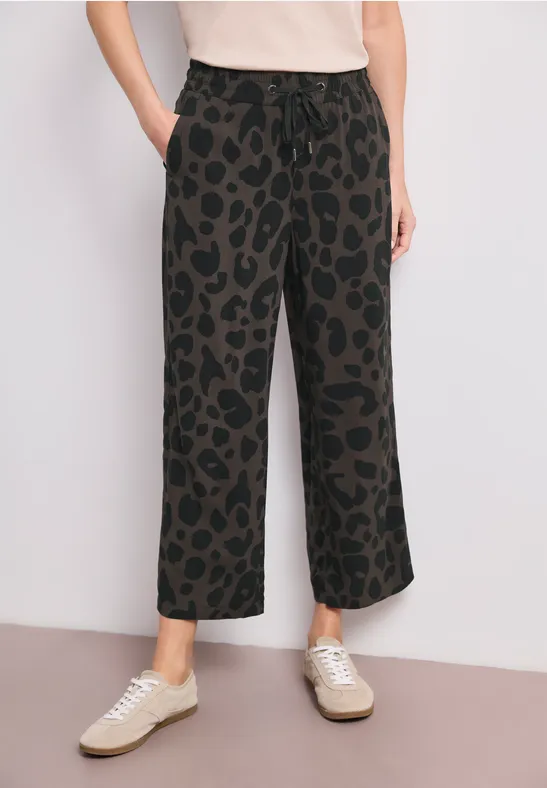 7/8 Wide Leg Hose im Loose Fit mit Print