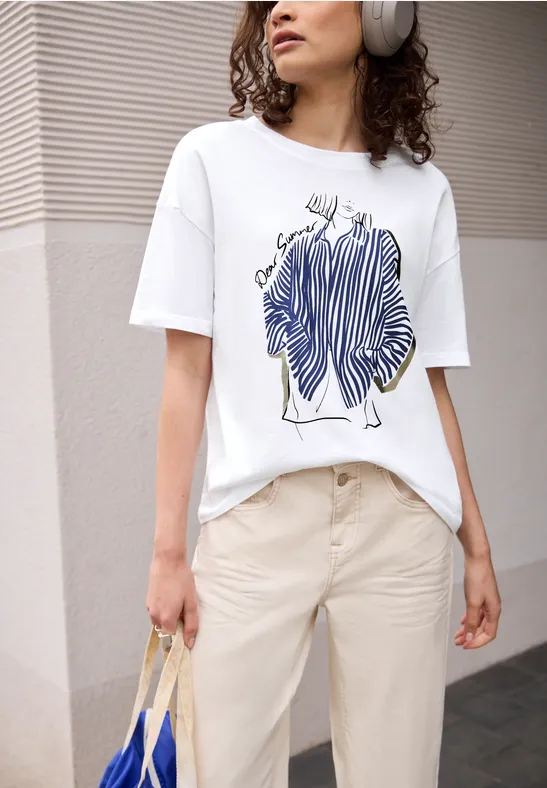 T-Shirt mit Rundhals und Frontprint