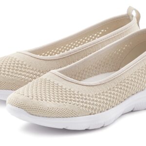 LASCANA Sneaker Ballerinas "Halbschuh, Slip-On-Sneaker," zum Reinschlüpfen VEGAN