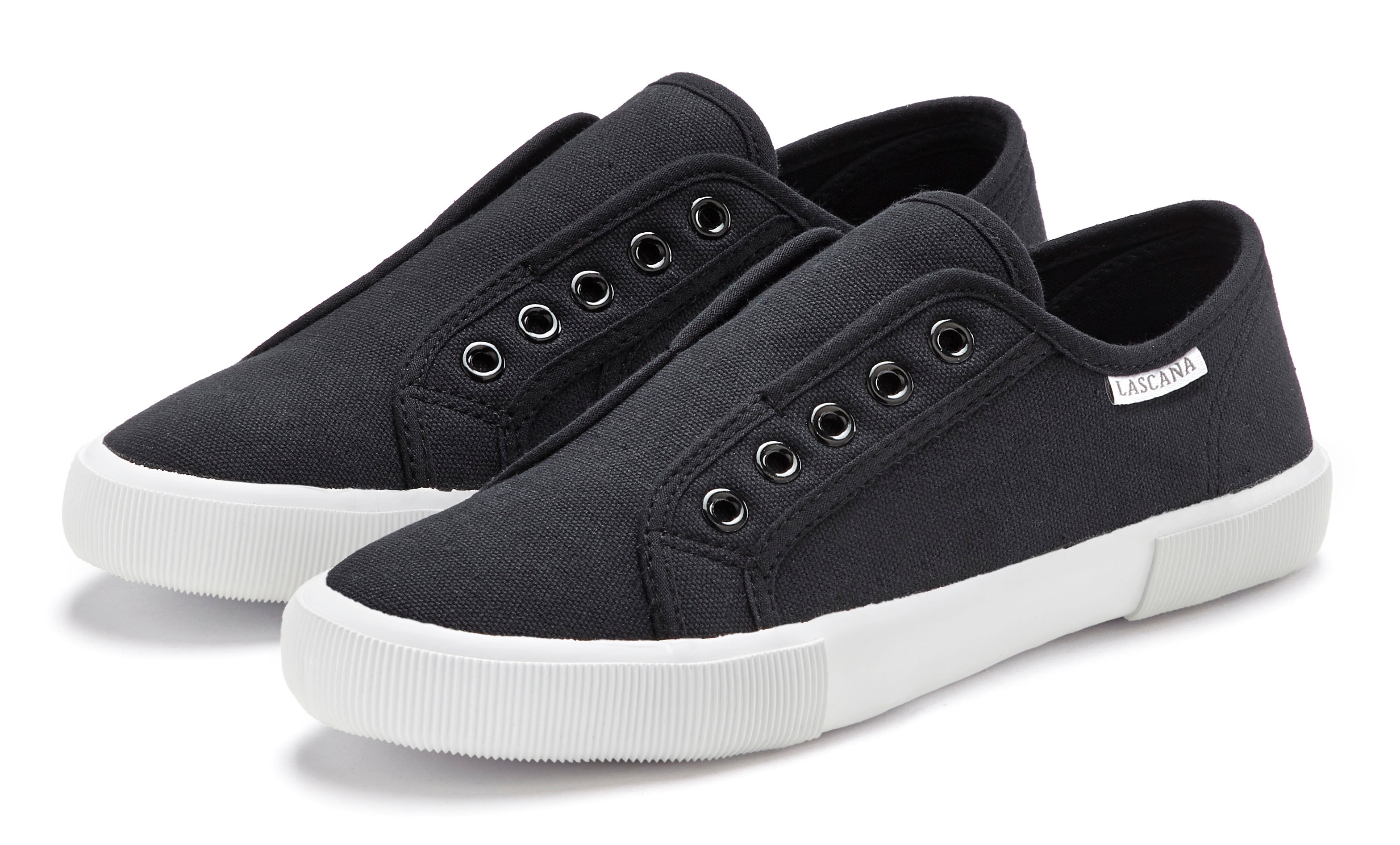 LASCANA Sneaker "Slip-On-Sneaker," Slipper, Halbschuh bequem zum Reinschlüpfen VEGAN
