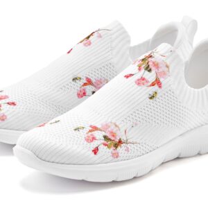 LASCANA Sneaker "Slip-On-Sneaker, Slipper, Textilschuh, Freizeitschuh," zum Reinschlüpfen mit elegant blumigem Muster VEGAN