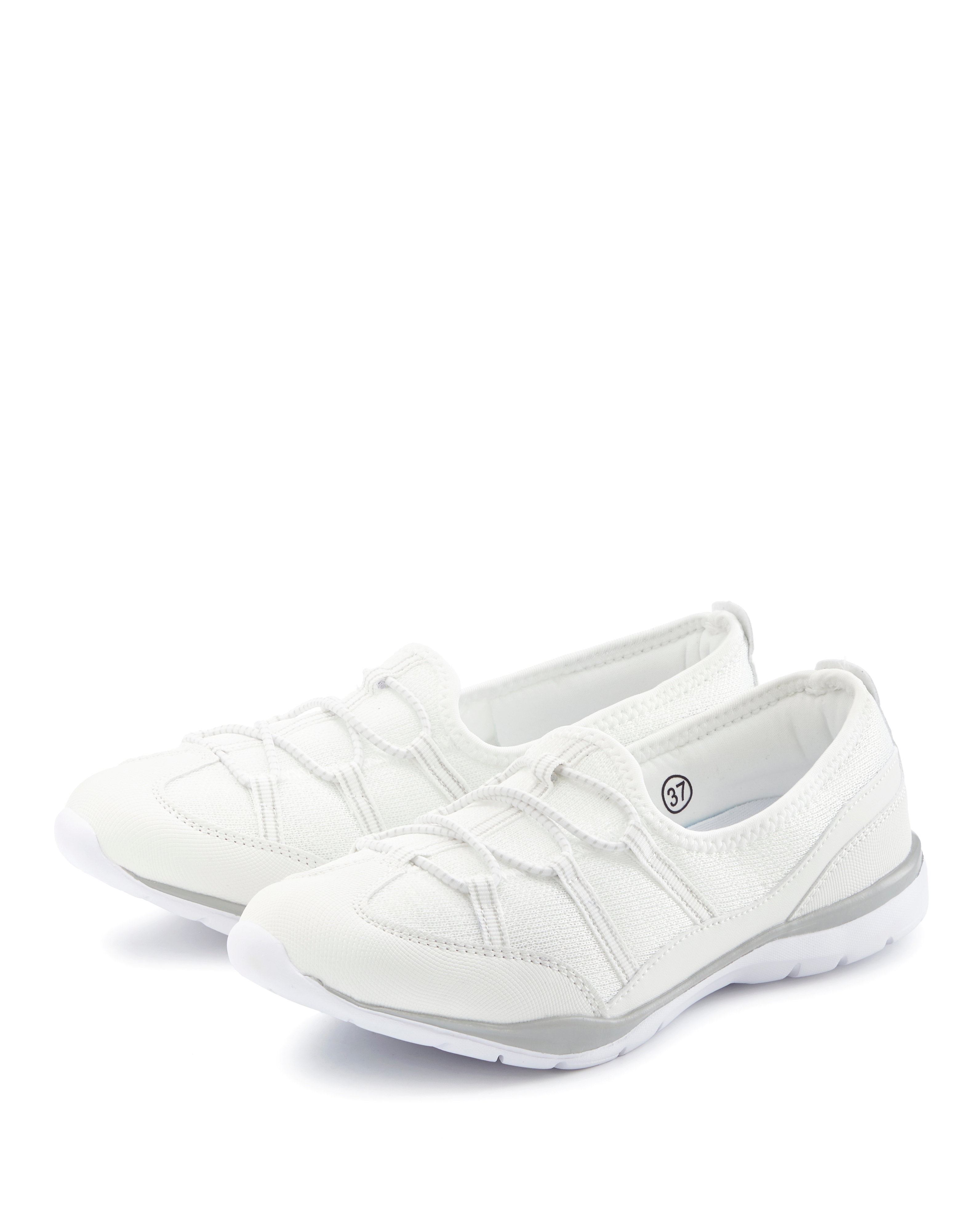 LASCANA Sneaker "Halbschuh, Freizeitschuh, Slipper, Slip-On-Sneaker," zum Reinschlüpfen mit elastischen Schnürbändern VEGAN