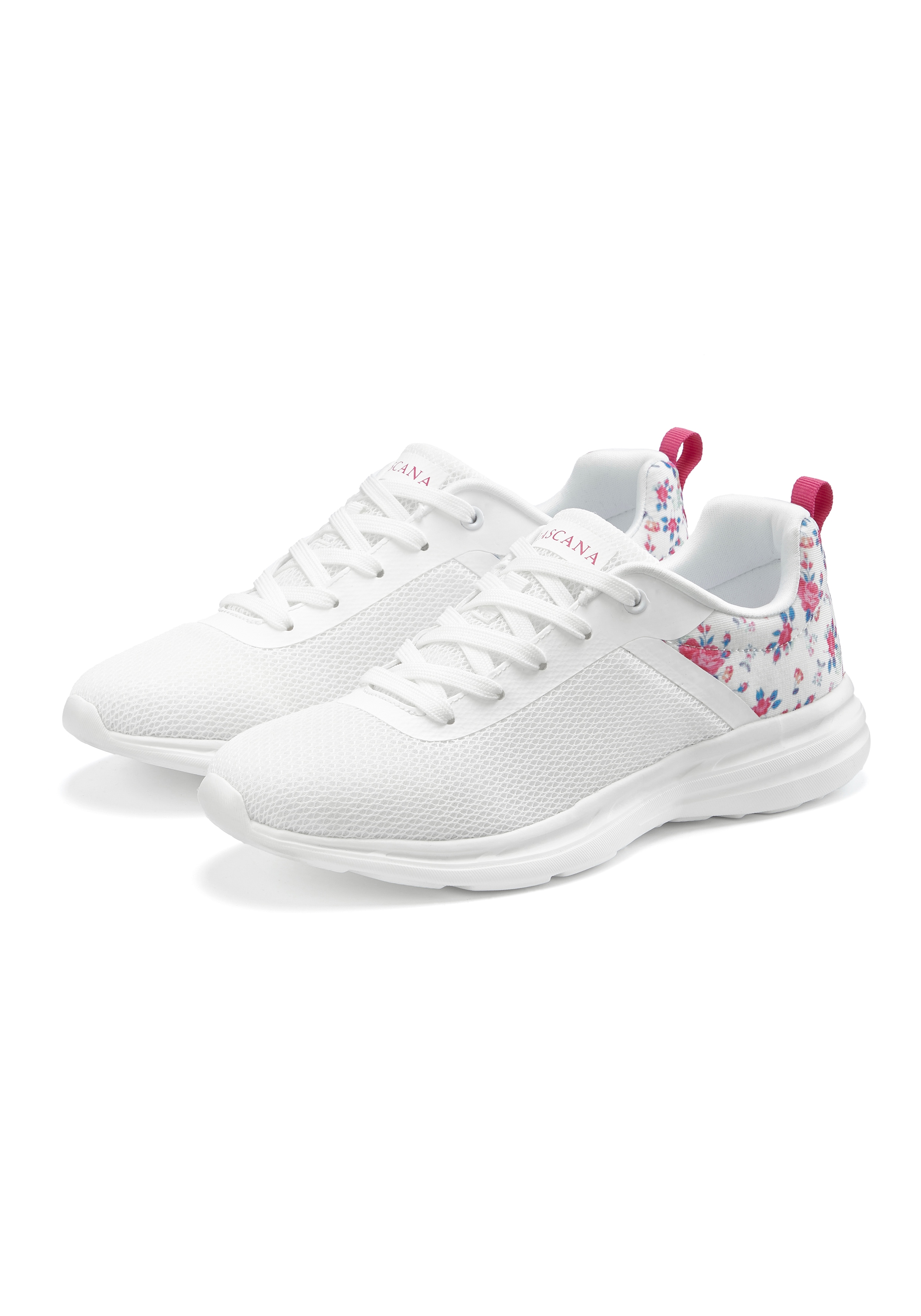 LASCANA Sneaker "Freizeitschuh, Halbschuh," mit Blumen-Print VEGAN