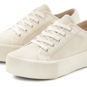 LASCANA Sneaker Schnürhalbschuh, Freizeitschuh aus Textil mit Plateausohle