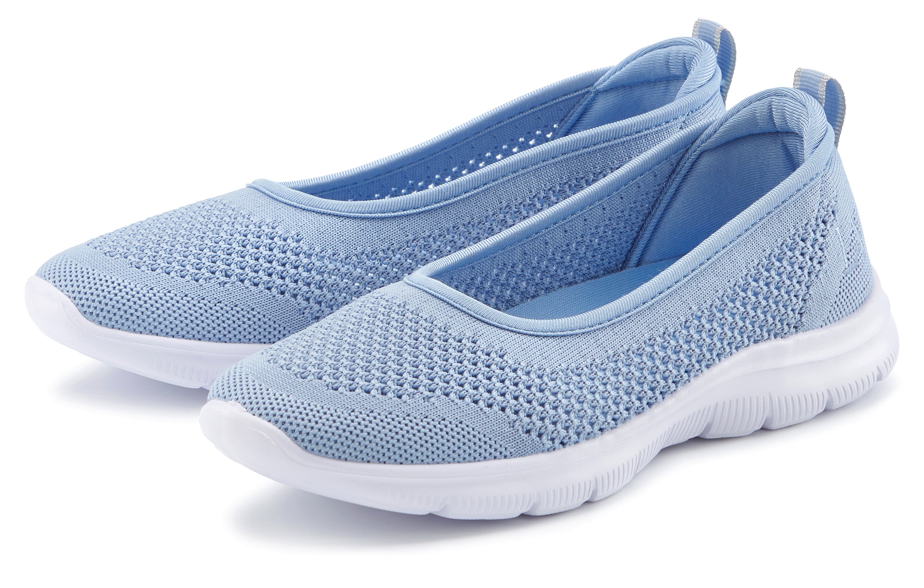 LASCANA Sneaker Ballerinas "Halbschuh, Slip-On-Sneaker," zum Reinschlüpfen VEGAN