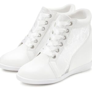 LASCANA Sneaker "Freizeitschuh, Halbschuh, Keilstiefelette, Stiefelette," mit innenliegendem Keilabsatz und eleganten Spitzendetails