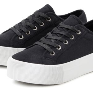 LASCANA Sneaker Schnürhalbschuh, Freizeitschuh aus Textil mit Plateausohle