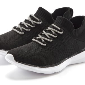 LASCANA Sneaker "Slip-On-Sneaker, Slipper, Freizeitschuh," mit modischer Glitzerschnürung VEGAN