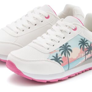 LASCANA Sneaker "Freizeitschuh, Schnürhalbschuh," NEU mit raffiniertem Städte-Druck und herausnehmbarer Innensohle