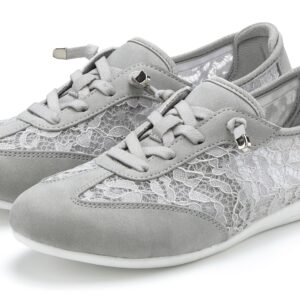 LASCANA Sneaker "Freizeitschuh, Halbschuh, Slip-On-Sneaker," mit modischen Spitzendetails & herausnehmbarer Innensohle VEGAN