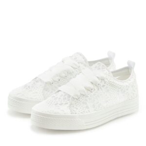 LASCANA Sneaker "Schnürhalbschuhe, Freizeitschuhe," mit leichter Plateausohle und Spitze VEGAN