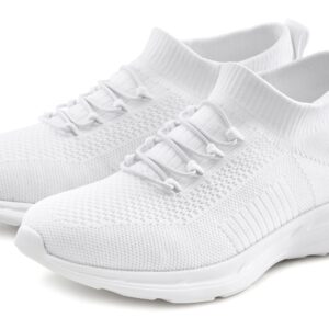 LASCANA Sneaker "Slipper, Halbschuh, Turnschuhe, Slip-On-Sneaker, bequem," zum Reinschlüpfen mit elastischen Schnürbändern ultraleicht VEGAN