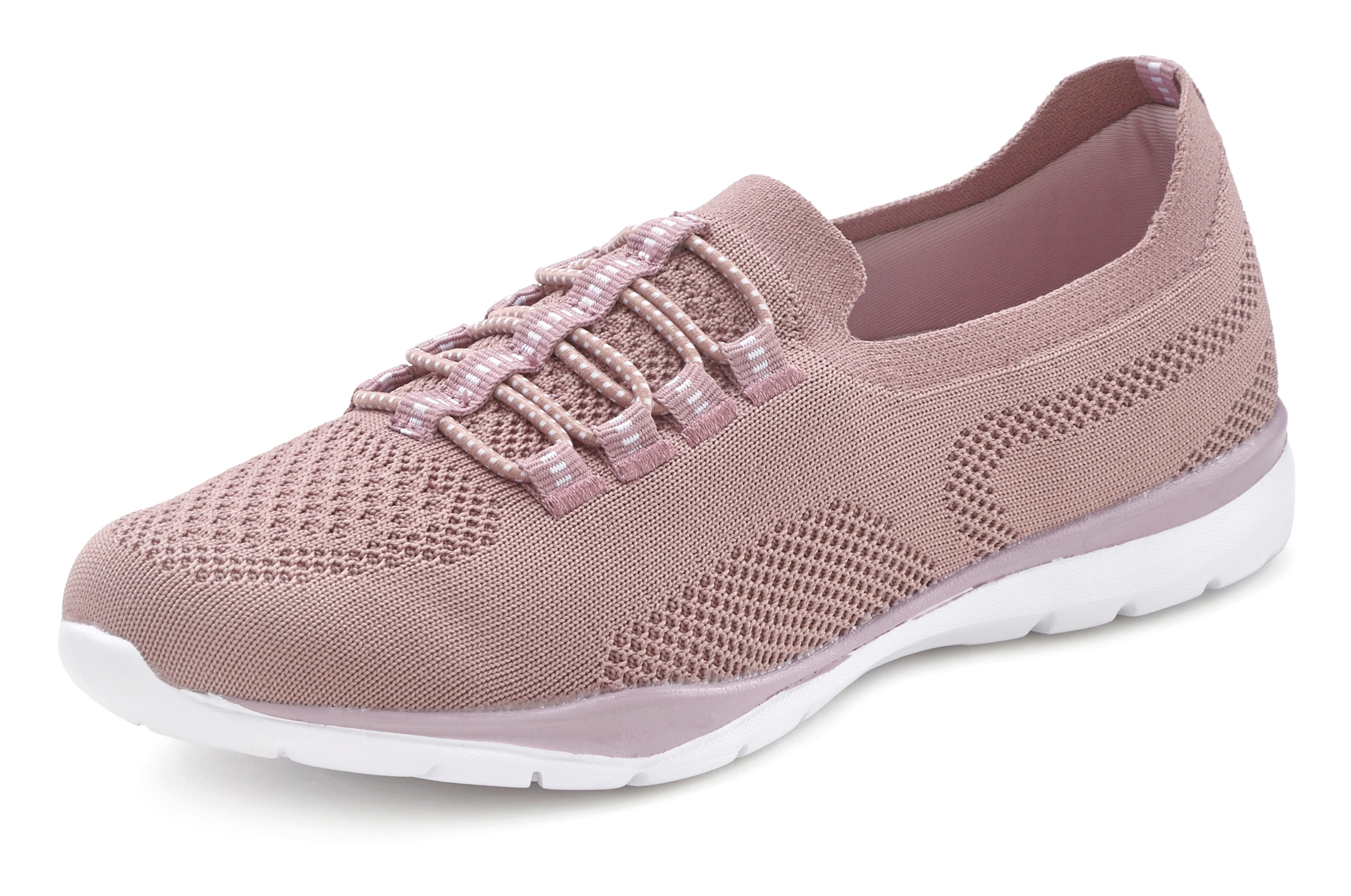 LASCANA Sneaker "Slipper, Halbschuh, Slip-On-Sneaker," aus leichtem Textil-Material VEGAN