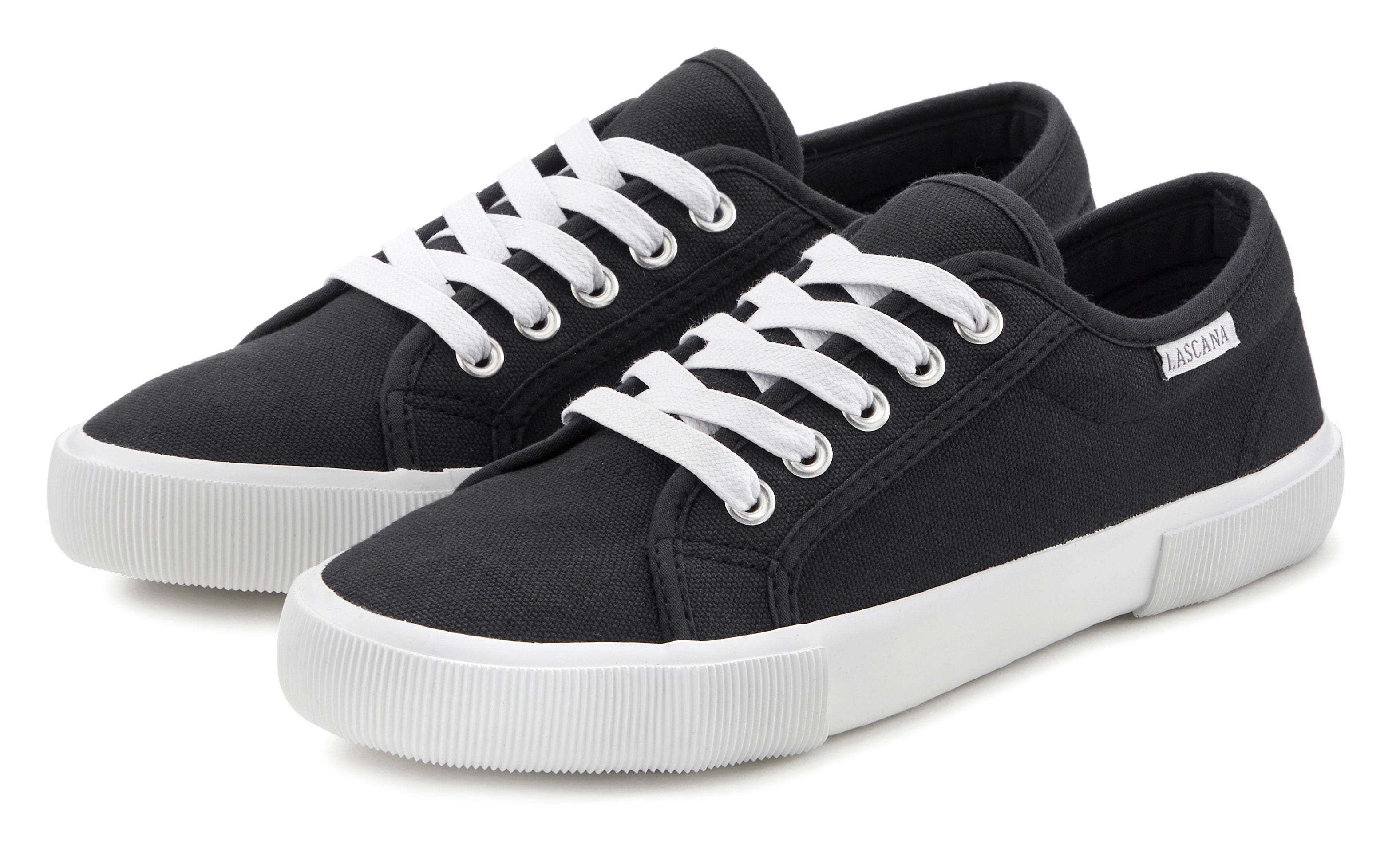 LASCANA Sneaker aus Textil, Schnürhalbschuh, Freizeitschuh, Turnschuh