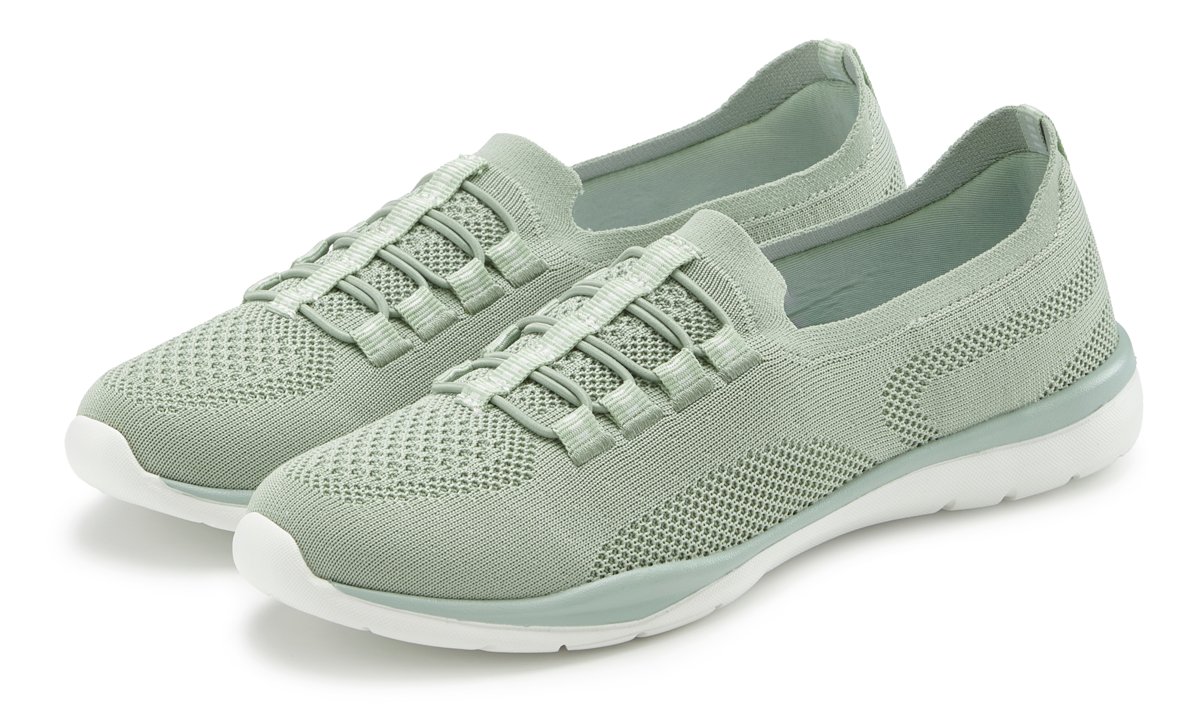 LASCANA Sneaker "Slipper, Halbschuh, Slip-On-Sneaker," aus leichtem Textil-Material VEGAN