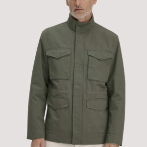 hessnatur Herren Field Jacket Regular NATURE SHELL aus Bio-Baumwolle - grün Größe 56