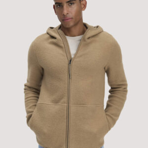 hessnatur Herren Heavy Fleece Jacke Regular aus Bio-Baumwolle - braun Größe 48