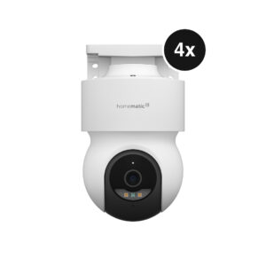 Homematic IP Außenkamera - 5MP, WLAN mit Schwenk-/Neigefunktion - 4er-Set