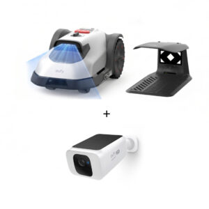 eufy Set - mit Mähroboter C15 Standard (Kabellos, bis 500 m²) + Garage + Solocam Solar 2K S40